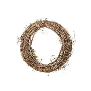 14-inch handwoven natural grapevine wreath base with rustic texture for DIY decorating