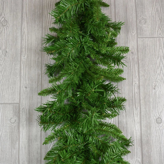 14-inch wide, 9-foot mixed pine Christmas garland with 280 lifelike tips