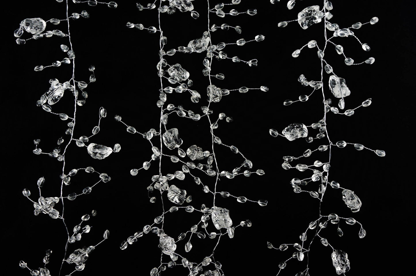 RRO Home clear acrylic ice garland draped elegantly showing sparkling winter decoration styling