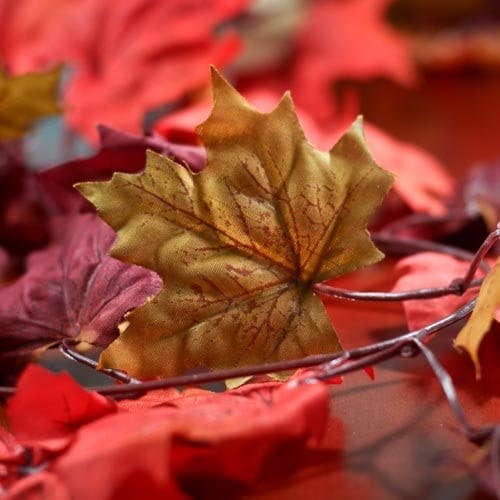 6 Foot Autumn Maple Leaf Garland - Fall Seasonal Decoration
