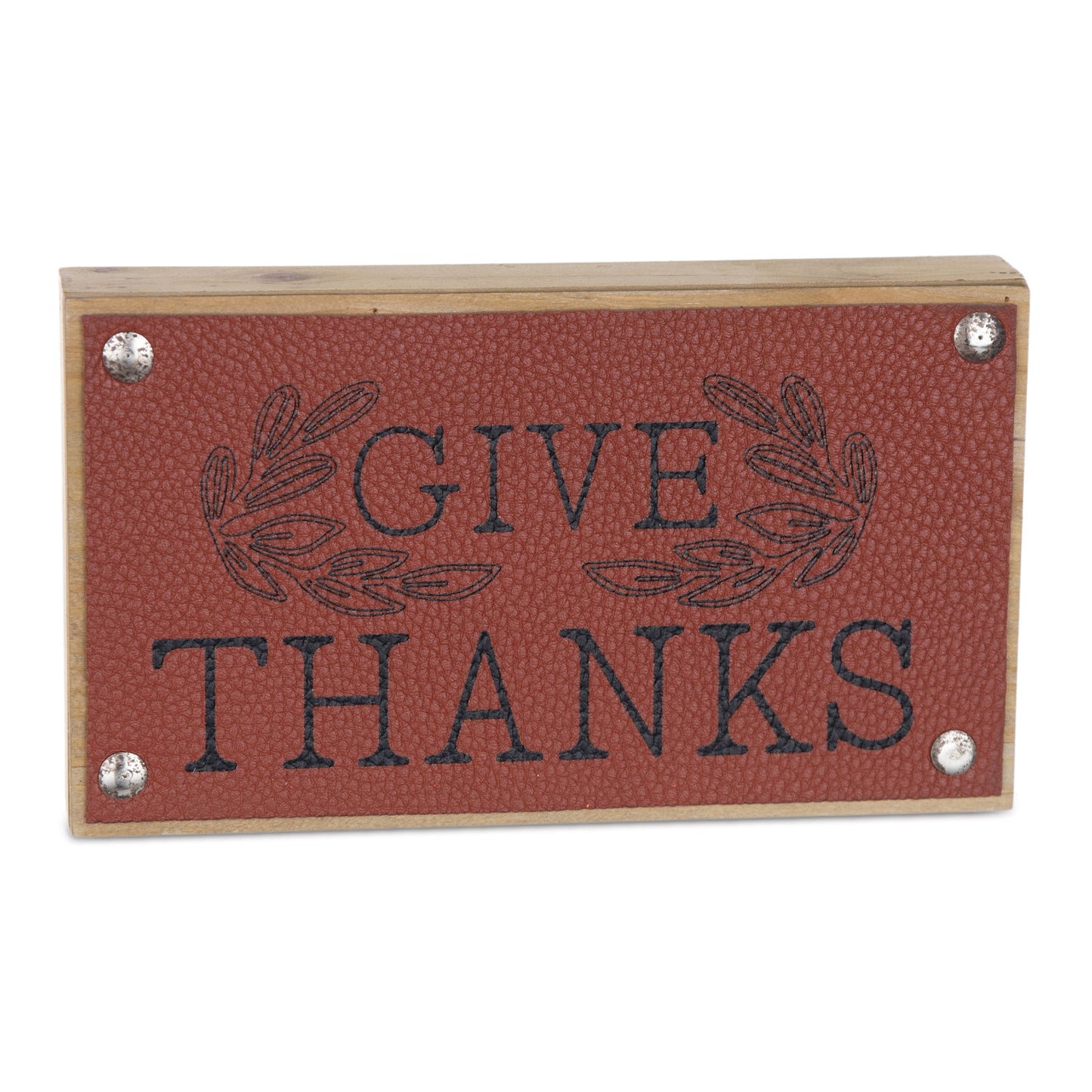 Set of six fall signs with “Thankful” and “Give Thanks” sentiments in red and yellow tones