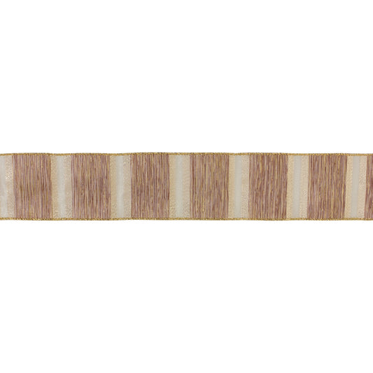Beige glittered wood striped wired ribbon, set of 3 (2.5″ x 10 yd each), rustic beige tones for holiday bows, wreaths, and DIY décor