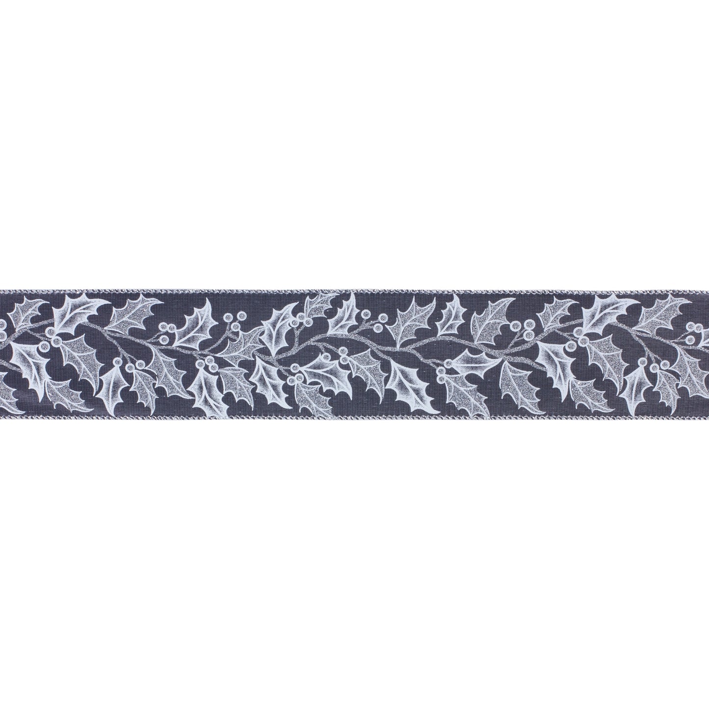 Holly Leaf Holiday Ribbon set (2 rolls) – 4″ × 5 Yds each, wired holiday ribbon with green holly leaf design for wreaths, bows, garlands & holiday décor | RRO Home
