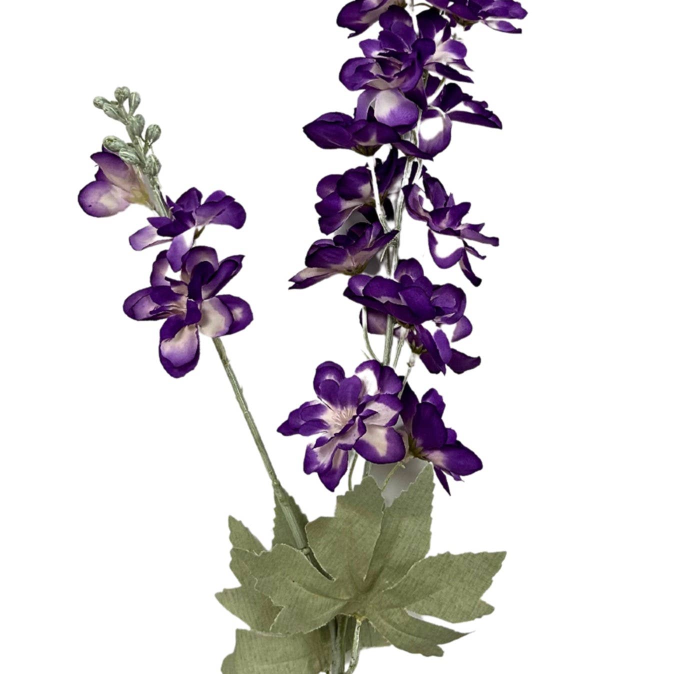 34-inch artificial purple delphinium spray with realistic flowering stem
