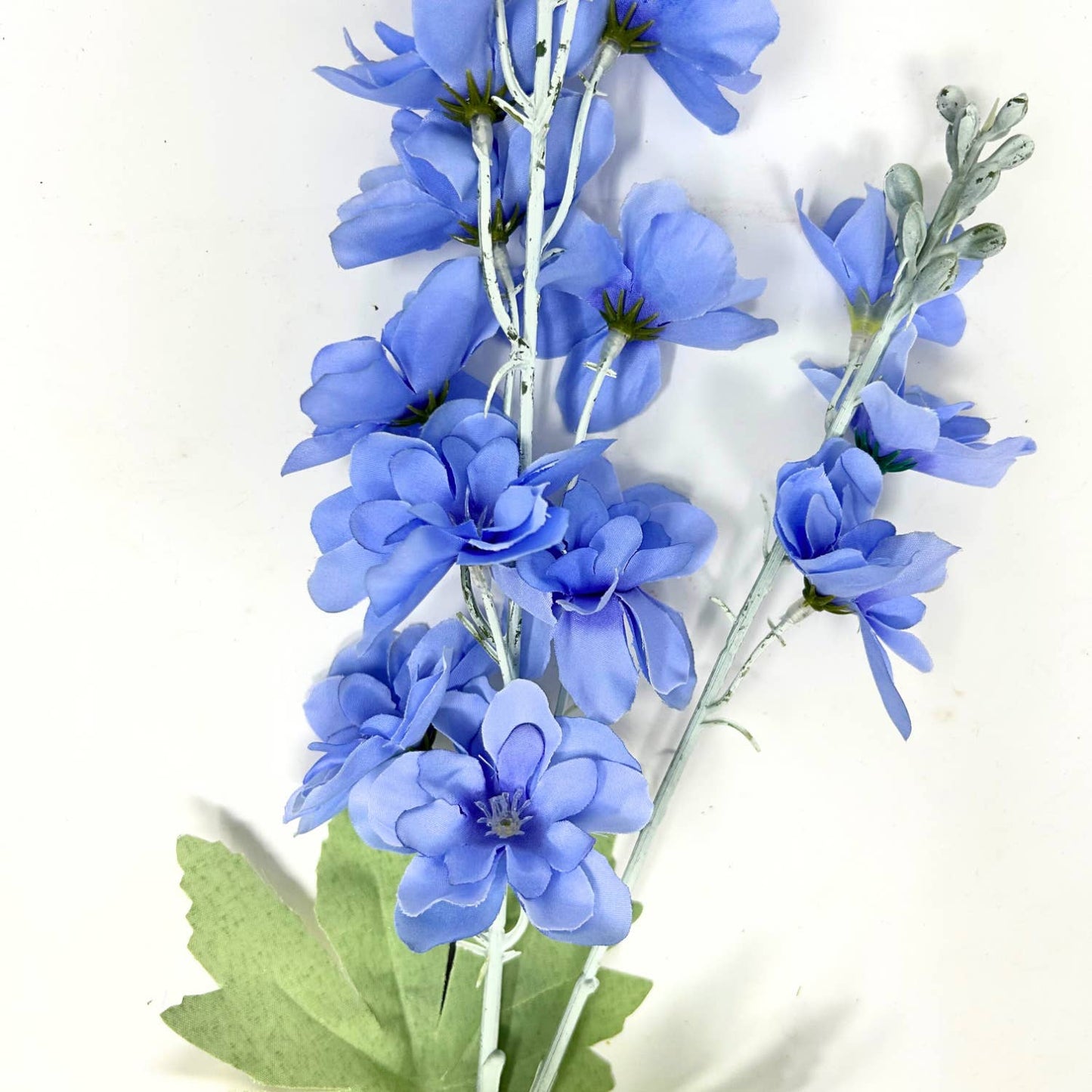 34-inch periwinkle artificial delphinium spray with tall lifelike floral stem
