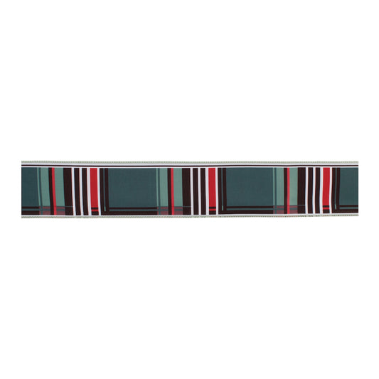Royal Plaid Holiday Ribbon Set of 2 – wired red, green & black plaid ribbon for wreaths, bows & festive décor | RRO Home
