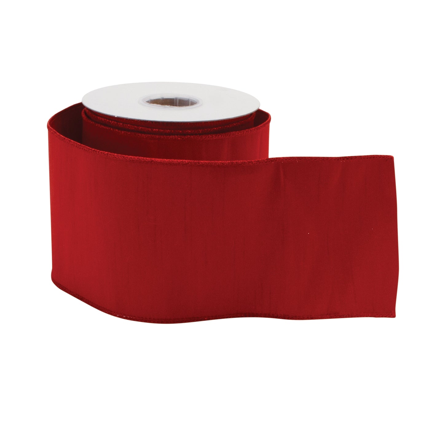 Red wired holiday ribbon set of 2 – 4" x 5 yds each, vibrant red ribbon for wreaths, bows and festive décor | RRO Home
