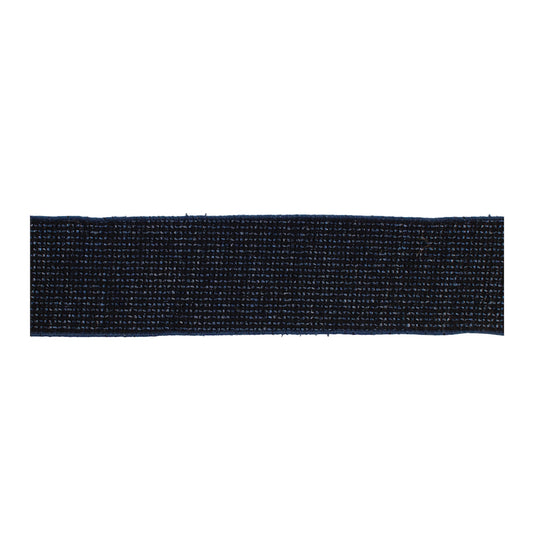 Navy Blue Woven Wired Ribbon set of 2 – 4" x 5 yds each, woven polyester-cotton wired ribbon in deep navy | RRO Home