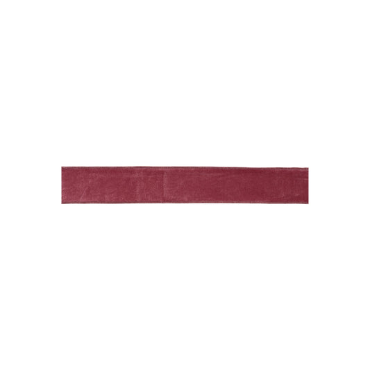 Deep mauve-red wired ribbon, 2.5-inch width by 10 yards, polyester-blend with wired edges