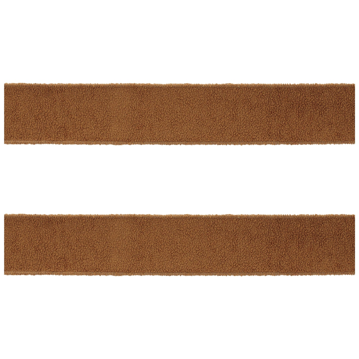 Fuzzy brown wired ribbon set of 2 – plush textured polyester-nylon, 2.5\" x 5 yds each, wired edges | RRO Home