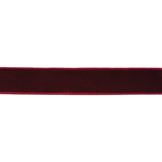 Deep mauve-red wired ribbon 2.5 inch width by 10 yards with wired edges for bows and festive décor