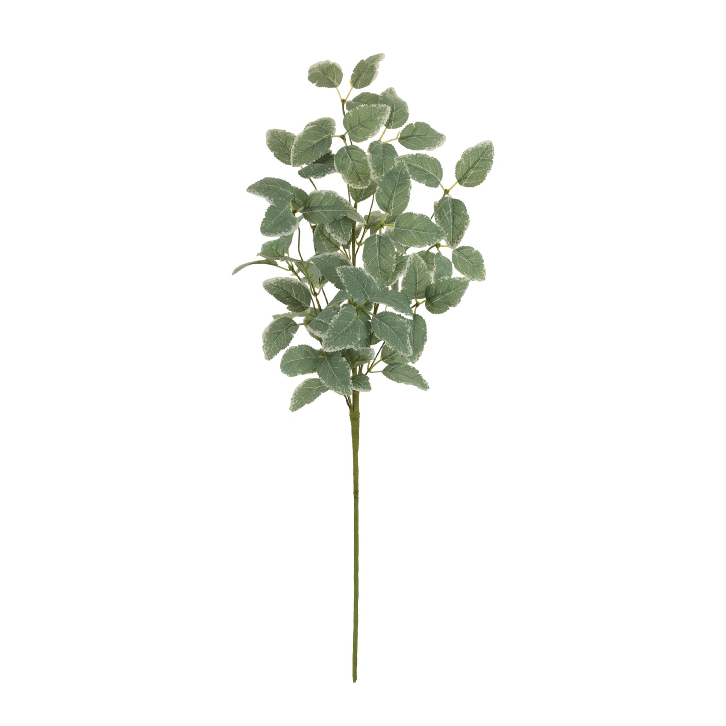 Set of 2 variegated foliage sprays with wired stems, natural green tones