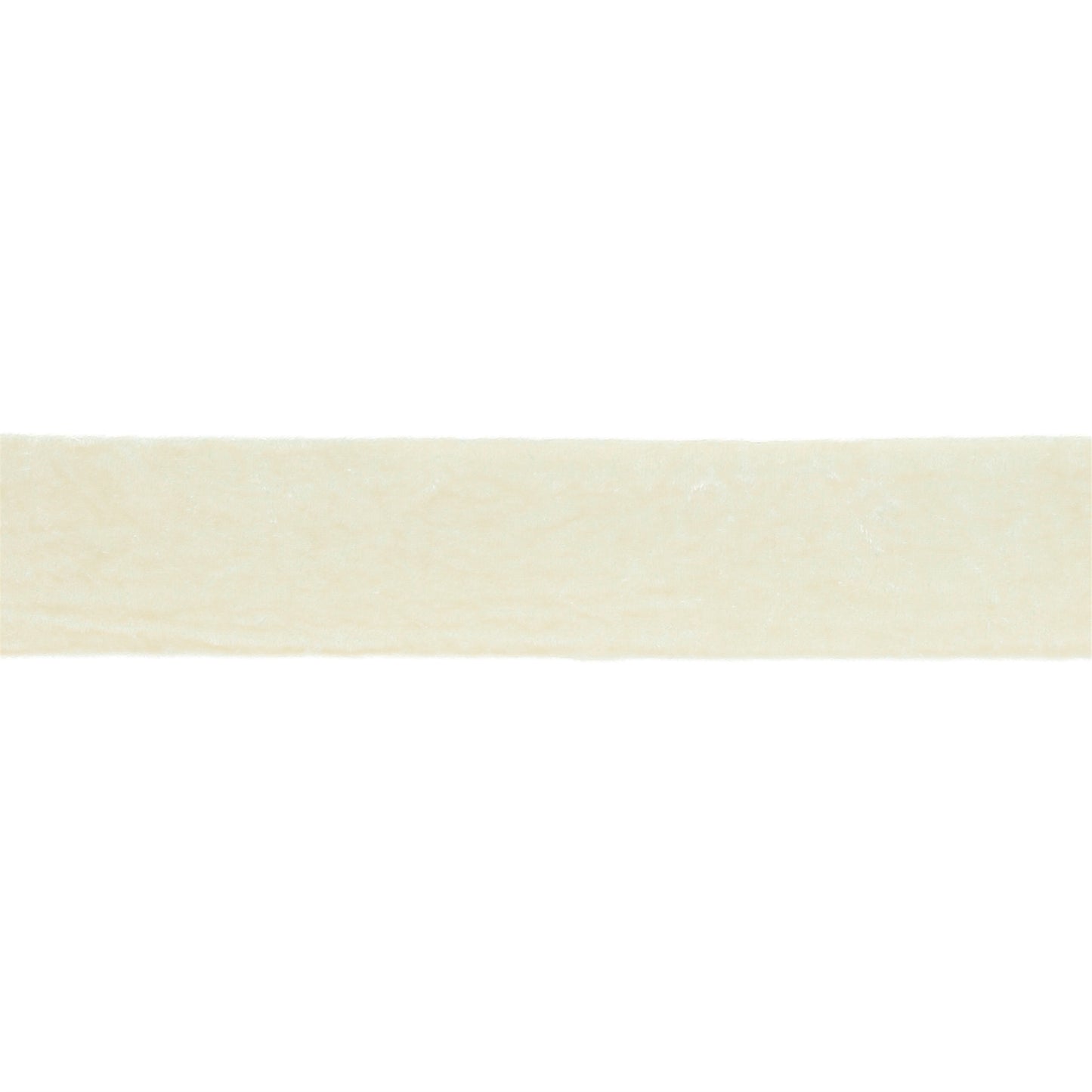 Beige velvet ribbon roll, 2″ wide × 10 yards, with raw fringed edges for flowing bows, wreaths, and rustic décor