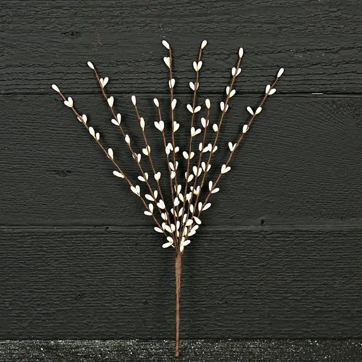 12 inch pip berry pick in vanilla cream color for farmhouse neutral country decorating and wedding arrangements