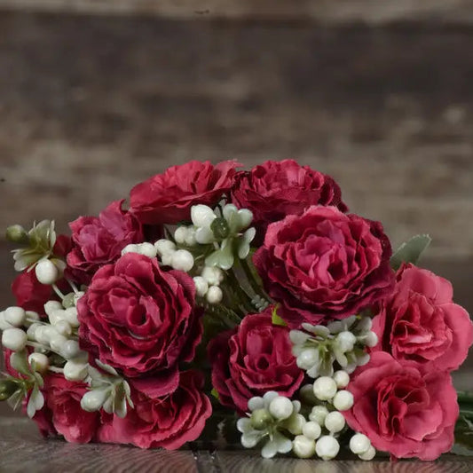 Rose berry bush pick with elegant flowers and berries for romantic arrangements