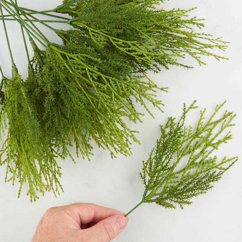 10" Weatherproof Cypress Pine Pick - Outdoor Artificial | RRO Home