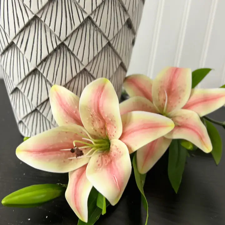 Elegant Star Gazer lily artificial flower with realistic blooms for arrangements