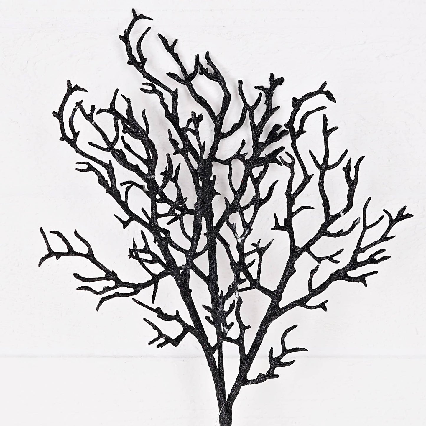 19 Inch Black Glittered Wispy Twigs - Halloween & Winter Decor