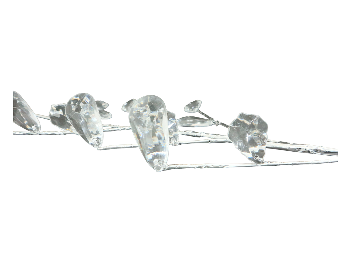 17.75 inch acrylic leaf pick product shot showing full length and detailed leaf design for decorative use