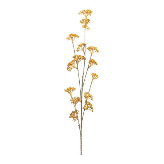 Cluster of 12 Golden Patrina floral sprays in yellow and orange hues, 33″ tall
