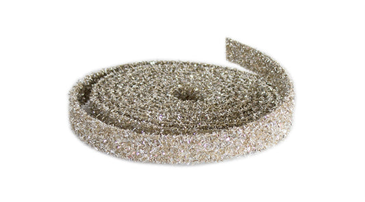 Champagne wired glitter rope ribbon, set of 12 rolls, 15 ft each, sparkling champagne finish ideal for wreaths, garlands, bows, and gift accents
