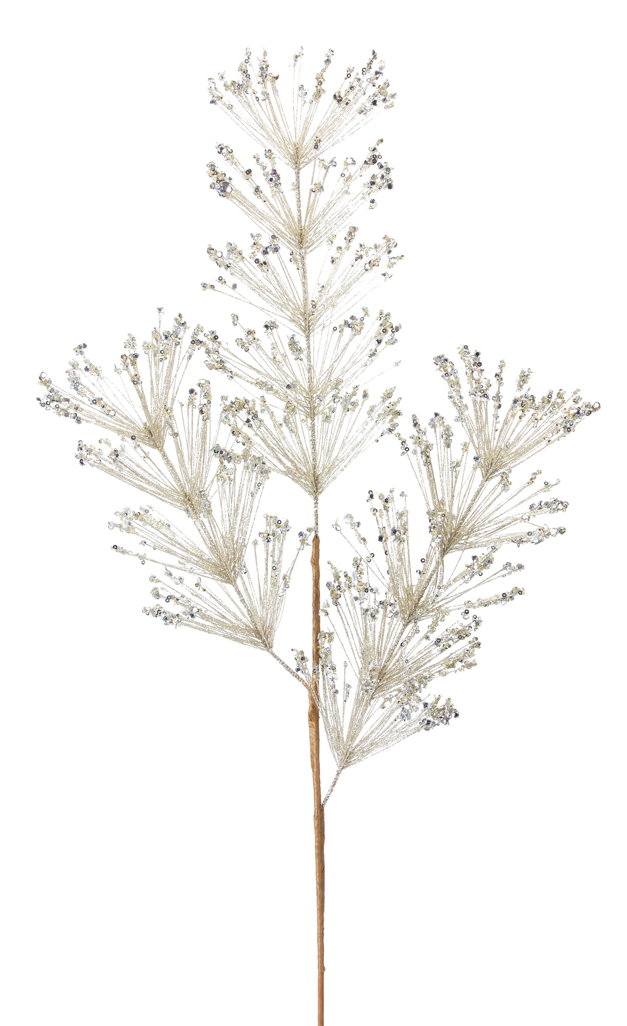 33-Inch Pine and Sequin Holiday Spray in Tiffany Brown