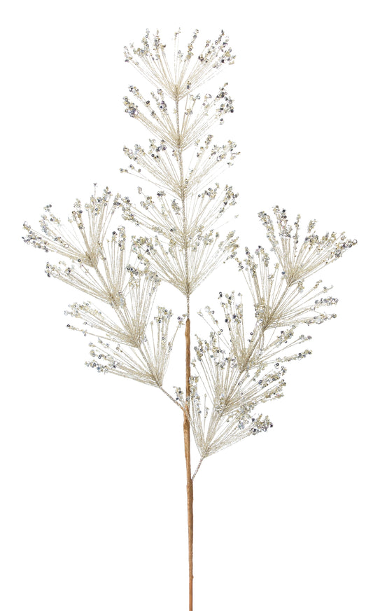 33-Inch Pine and Sequin Holiday Spray in Tiffany Brown