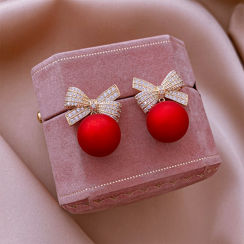 Sparkling holiday stud earrings gift for her