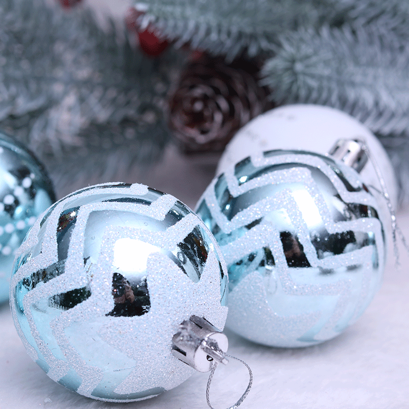 Shatterproof Christmas balls in storage cylinder for holiday tree decoration