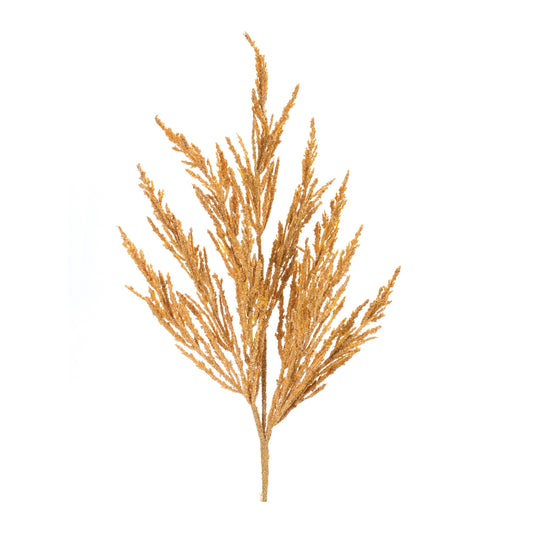 Set of six gold harvest sprays with warm autumn tones, 24.5 inches tall
