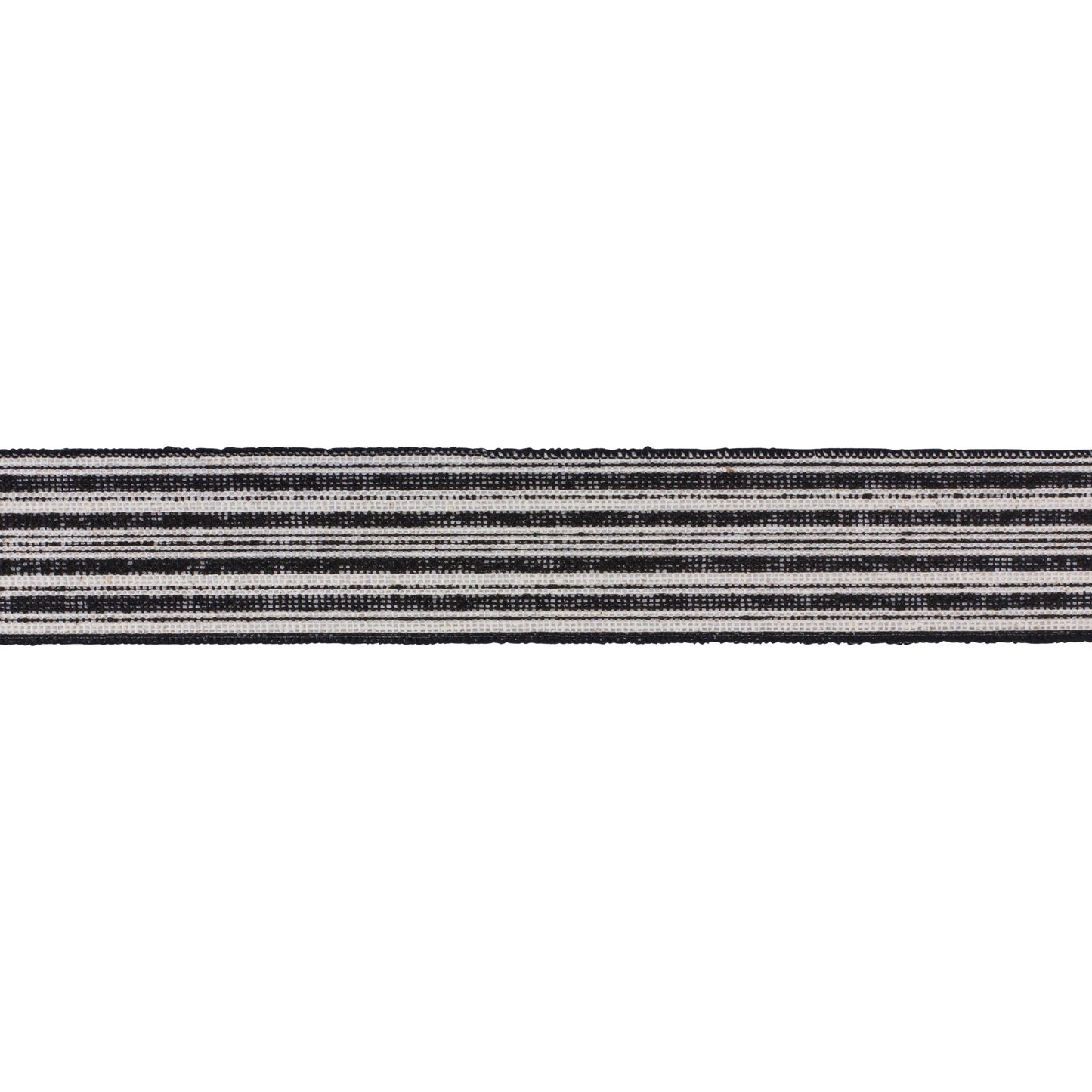 Black and white pinstriped wired ribbon, set of 2 (2.5″ x 10 yd each), wired edges for bows, wreaths, and holiday décor
