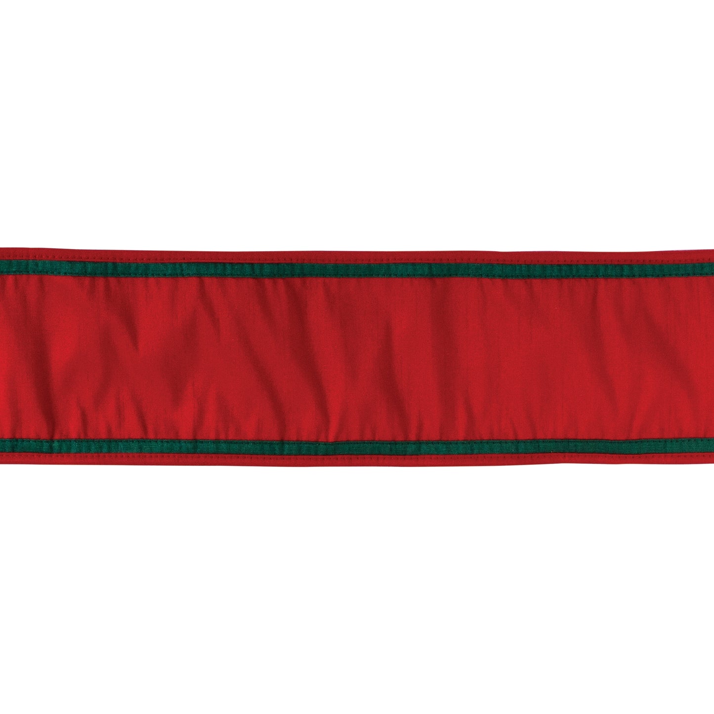 Wired polyester ribbon (4″ × 5 yd) in vibrant holiday red—ideal for wreaths, bows, crafts, and festive décor
