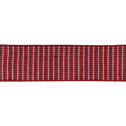 4″ × 10 yd wired ribbon with classic red-green holiday plaid
