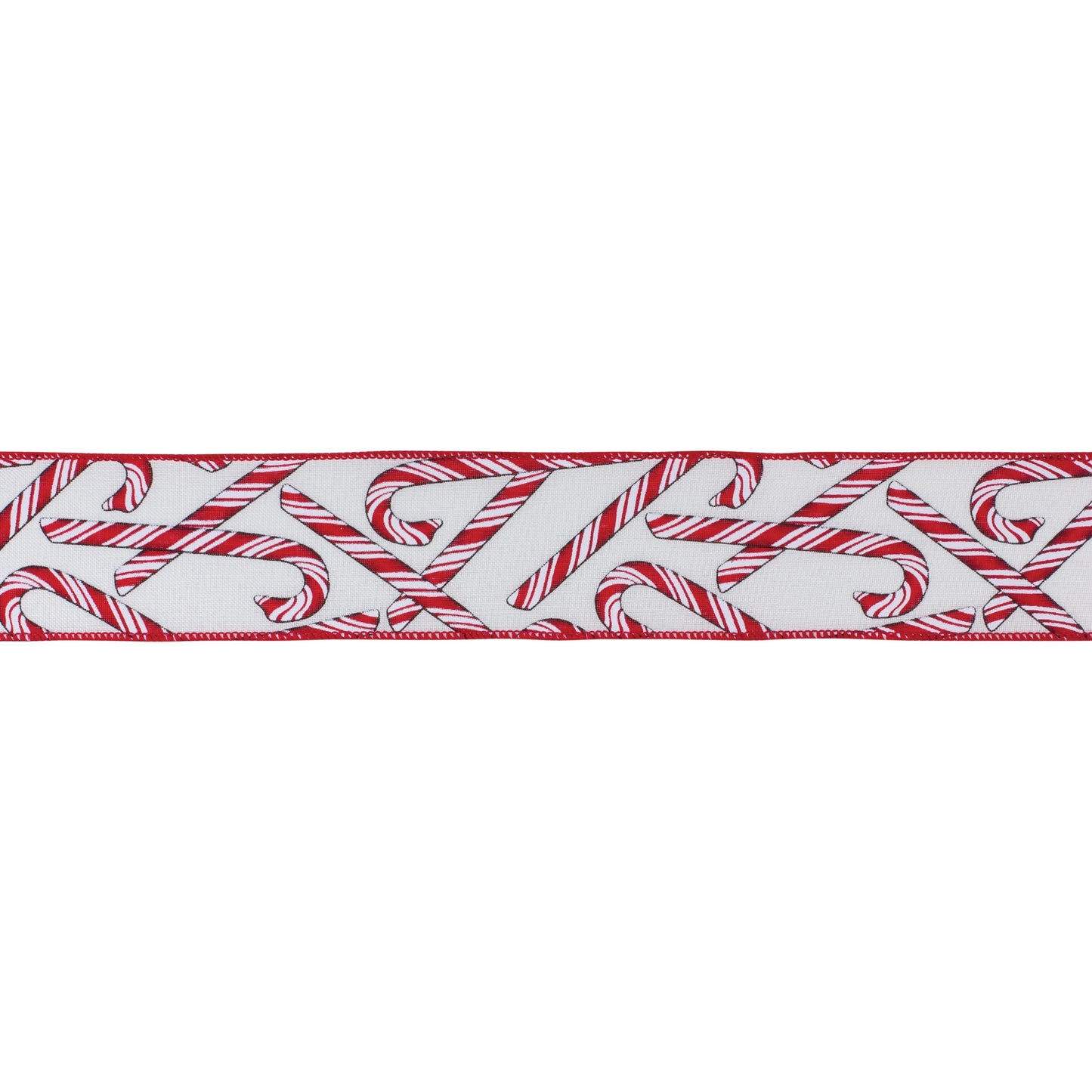 Red and white candy cane ribbon set (2 rolls) – 2.5″ × 10 yds wired holiday ribbon for wreaths, bows, garlands, and gift wrap | RRO Home

