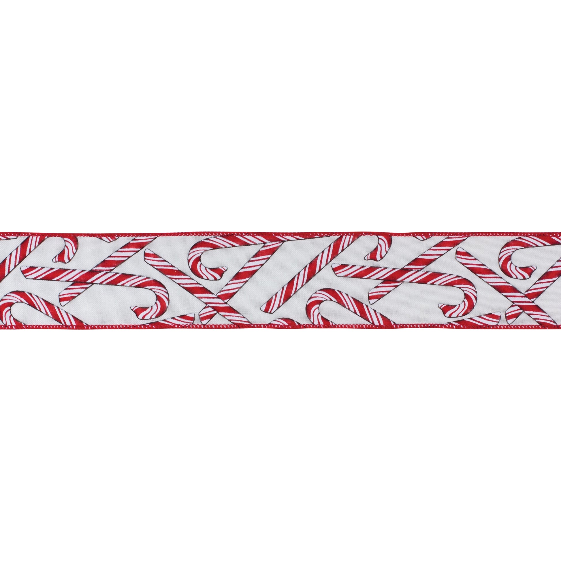 Red and white candy cane ribbon set (2 rolls) – 2.5″ × 10 yds wired holiday ribbon for wreaths, bows, garlands, and gift wrap | RRO Home
