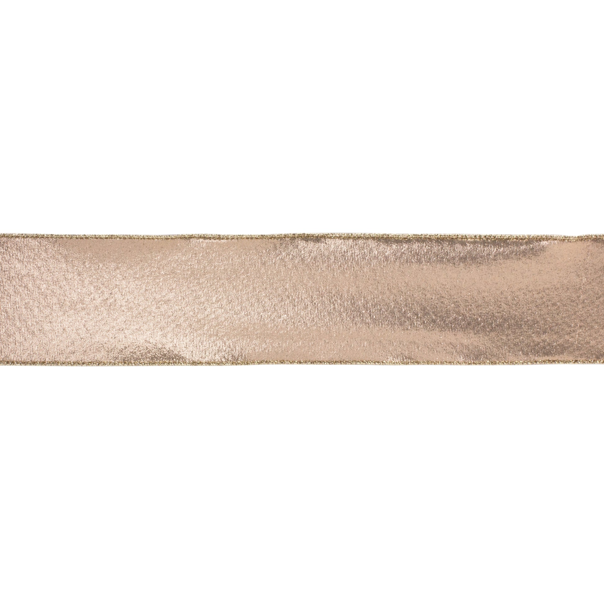 Metallic gold holiday ribbon 2.5″ × 10 Yds – wired polyester ribbon for bows, wreaths, garlands, and festive décor | RRO Home
