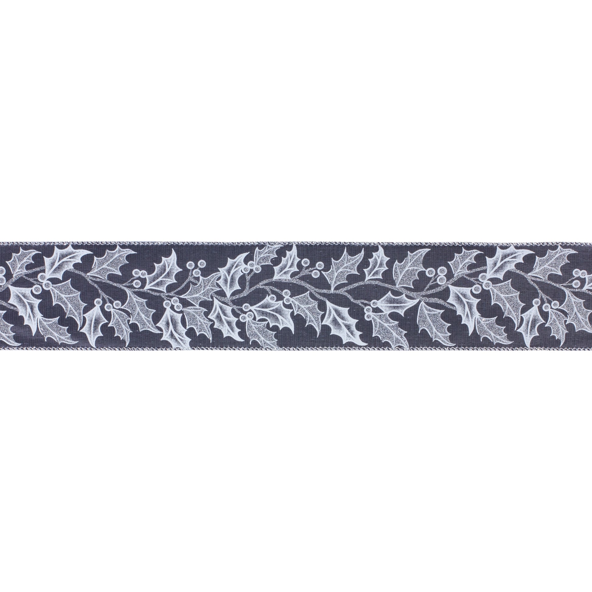 Holly Leaf Holiday Ribbon set (2 rolls) – 4″ × 5 Yds each, wired holiday ribbon with green holly leaf design for wreaths, bows, garlands & holiday décor | RRO Home
