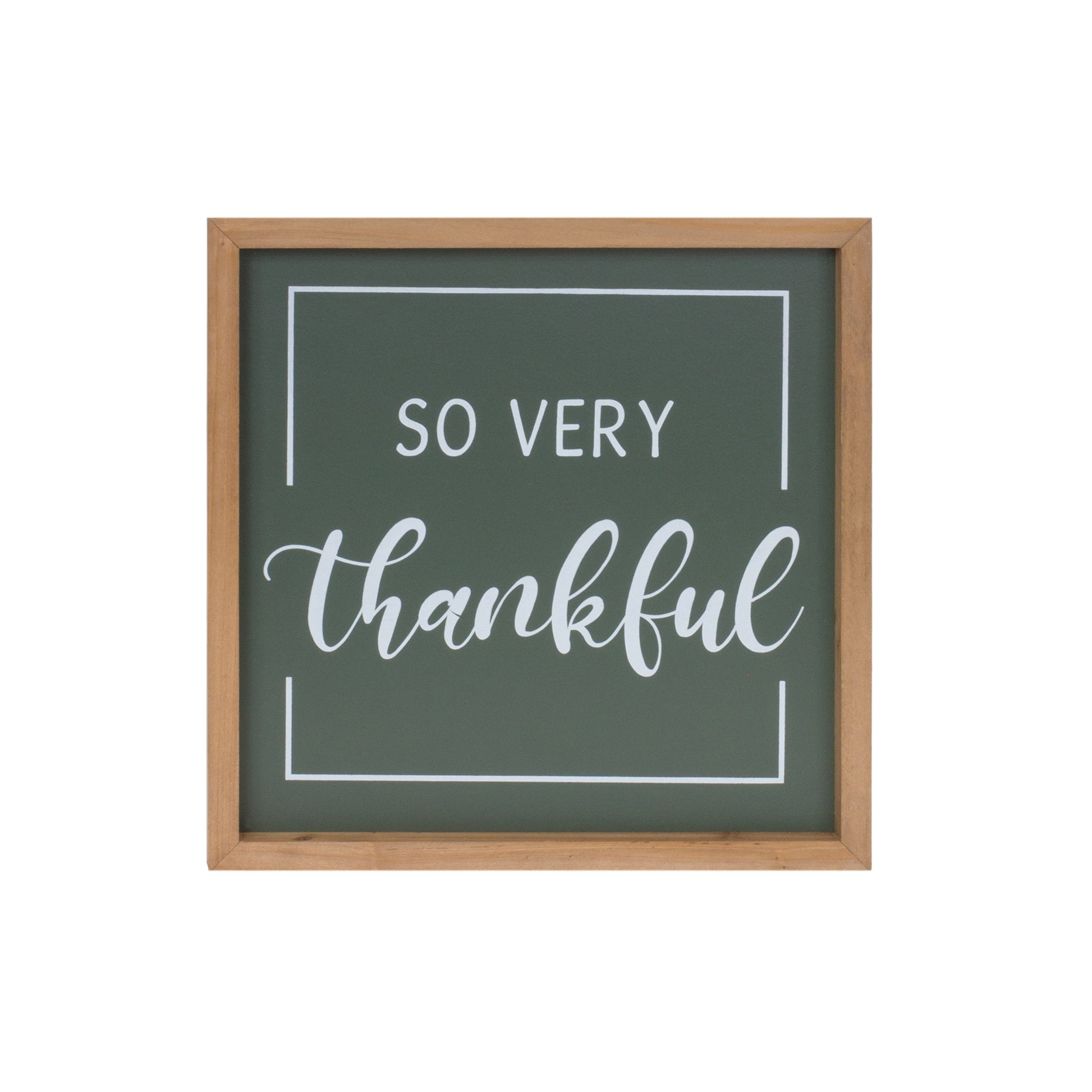 Set of 2 farmhouse sentiment signs reading Gather Together and So Very Thankful in warm fall colors for Thanksgiving wall décor
