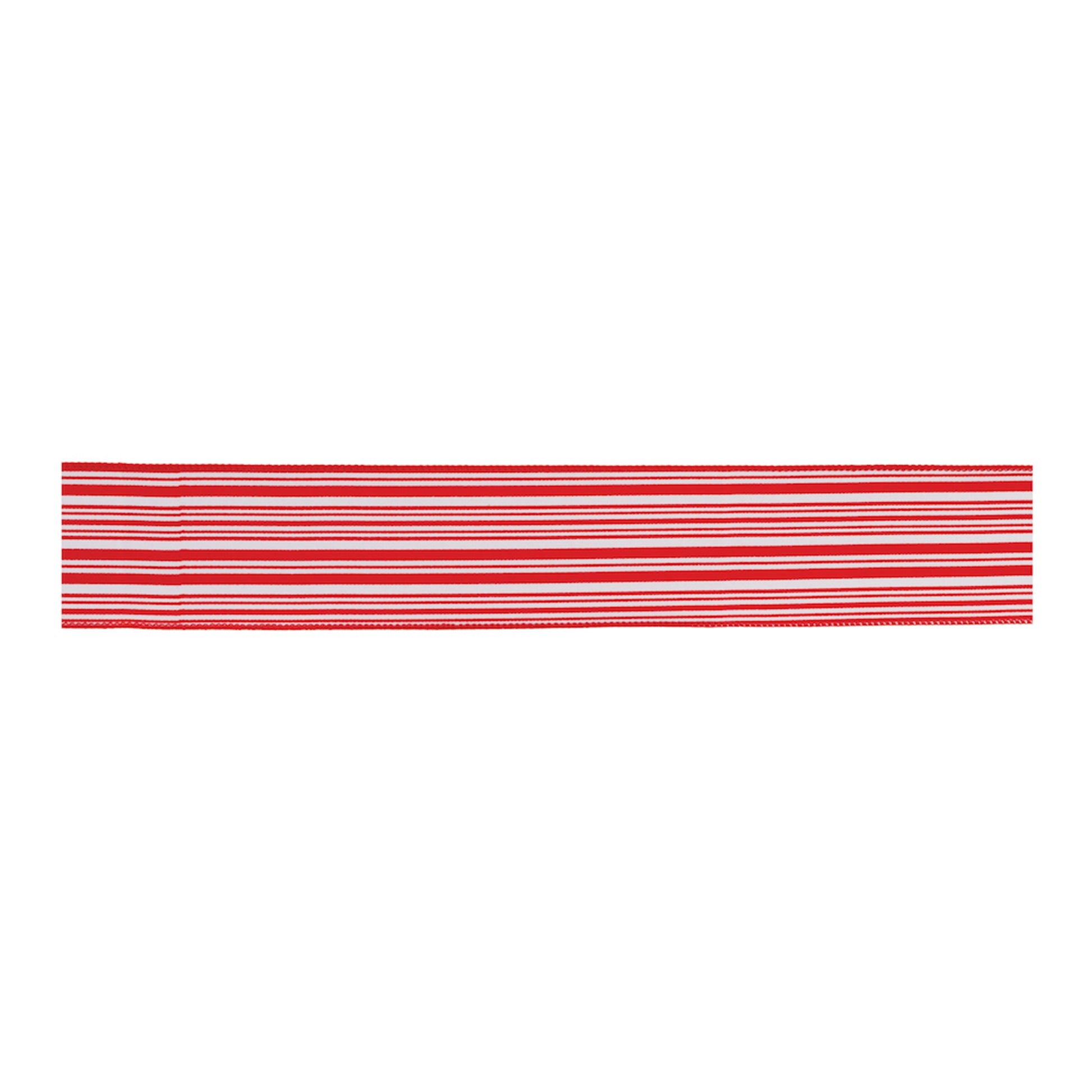 Holiday Stripe Ribbon Set of 2 – red & white wired ribbon 2.5″ × 10 Yds each, perfect for wreaths, bows & holiday décor | RRO Home
