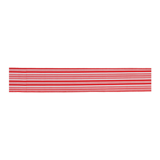 Holiday Stripe Ribbon Set of 2 – red & white wired ribbon 2.5″ × 10 Yds each, perfect for wreaths, bows & holiday décor | RRO Home
