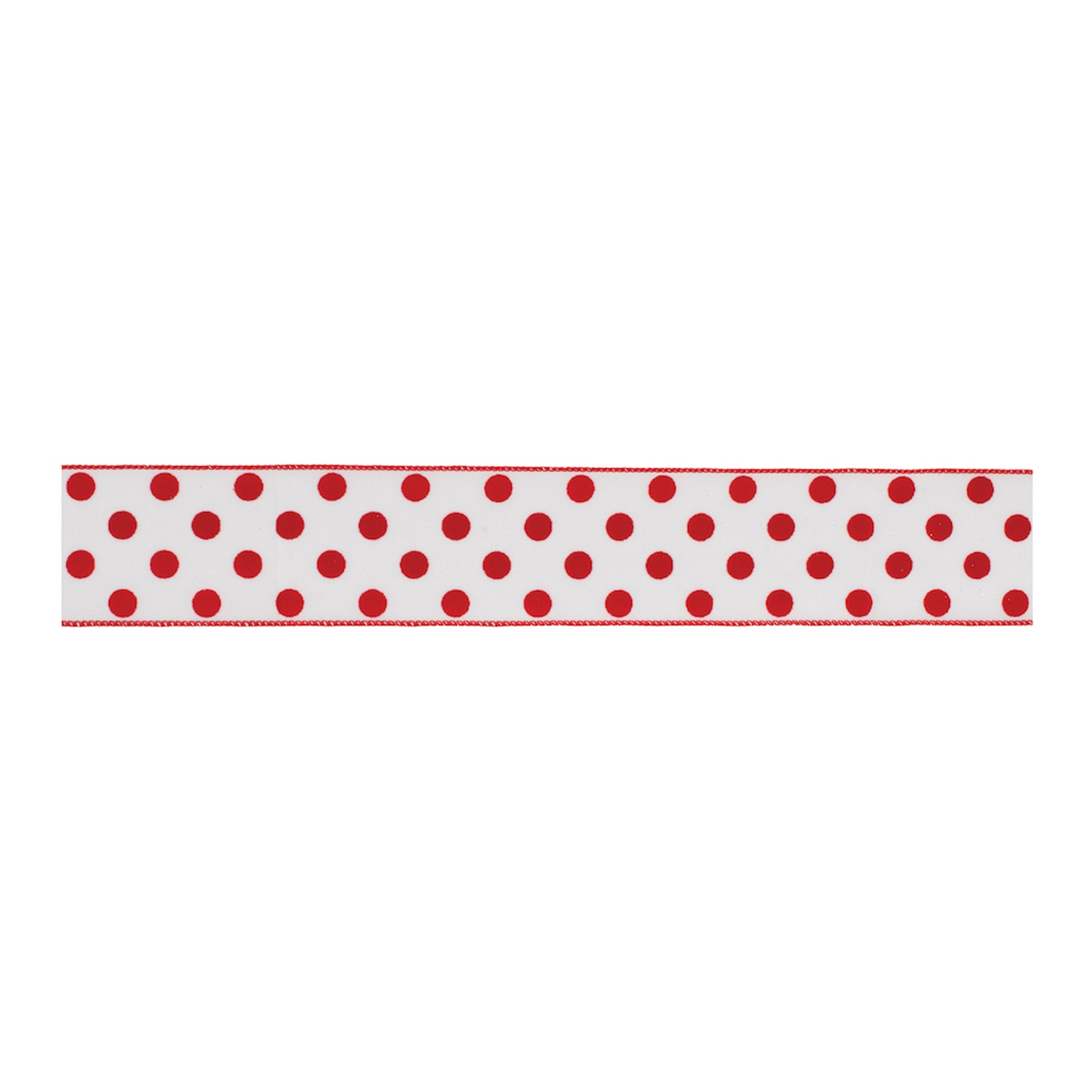 Red and white polka dot wired ribbon set – 2.5″ × 10 Yds each, perfect for holiday wreaths, bows, garlands | RRO Home
