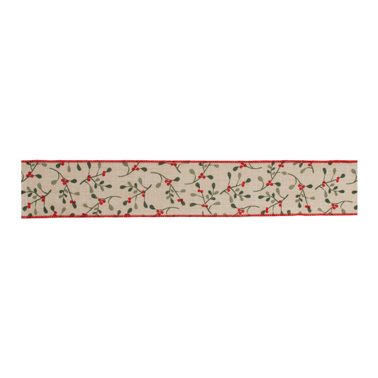 Holiday Berry Ribbon Set of 2 – wired berry print ribbon 2.5″ × 10 Yds each for festive wreaths, bows & holiday décor | RRO Home
