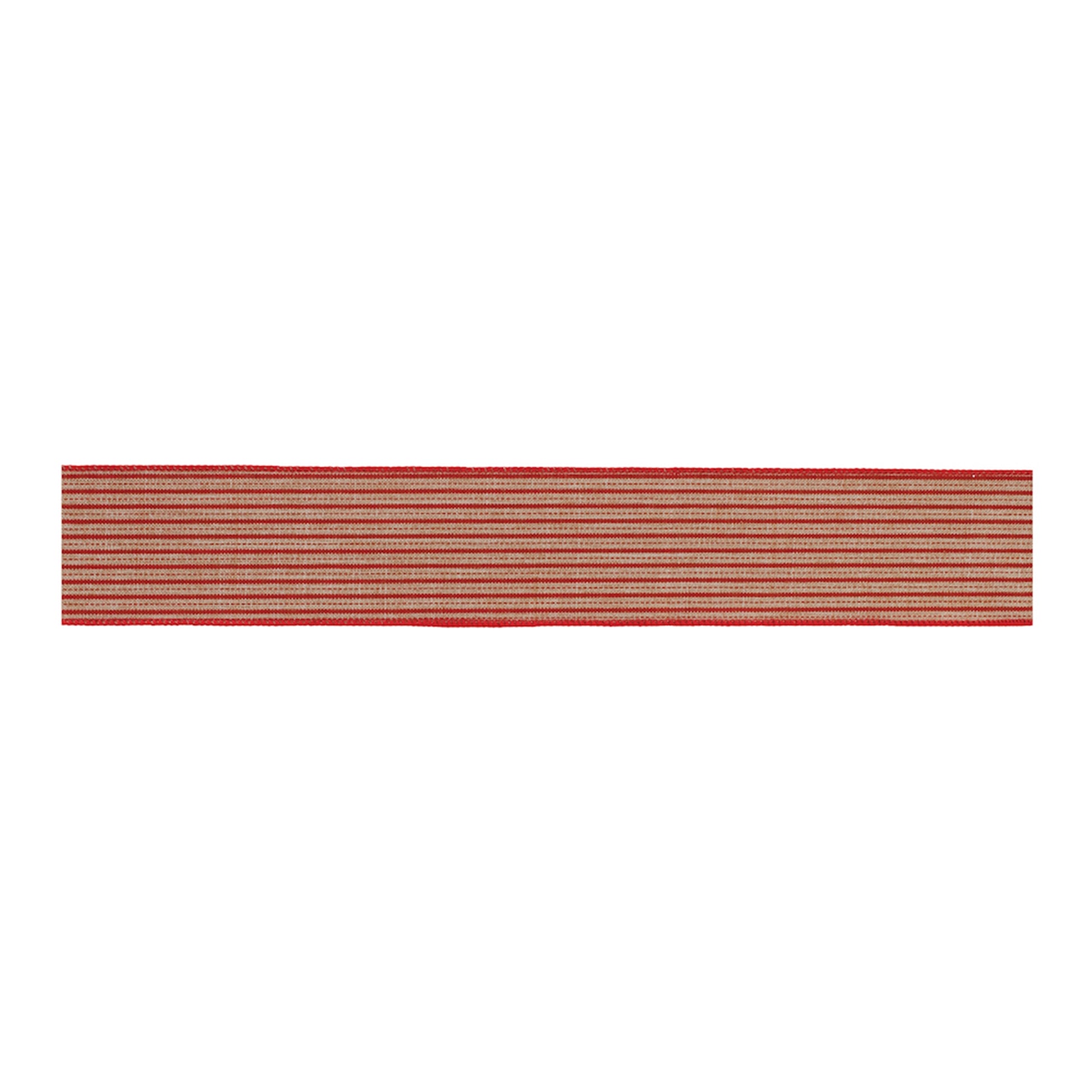 Holiday Stripe Ribbon Set of 3 – red & beige wired ribbon 2.5″ × 10 Yds each, ideal for wreaths, bows & holiday décor | RRO Home
