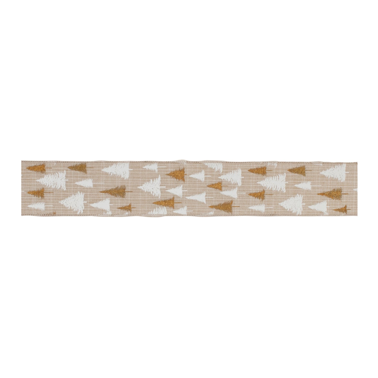Red and white pine tree wired ribbon set (2 rolls) – 2.5″ × 10 Yds, with rustic pine tree pattern | RRO Home
