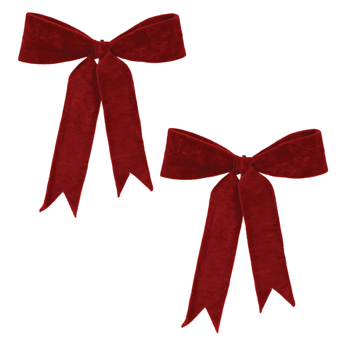 Red wired holiday bow set of 2 (14.5″ tall) – perfect for wreaths, garlands & holiday décor | RRO Home
