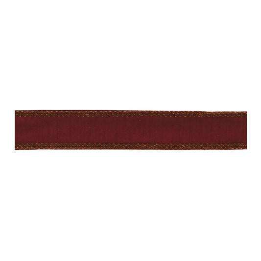 Burgundy wired holiday ribbon 2.5″ × 5 Yds – structured festive ribbon for wreaths, bows, and holiday décor | RRO Home

