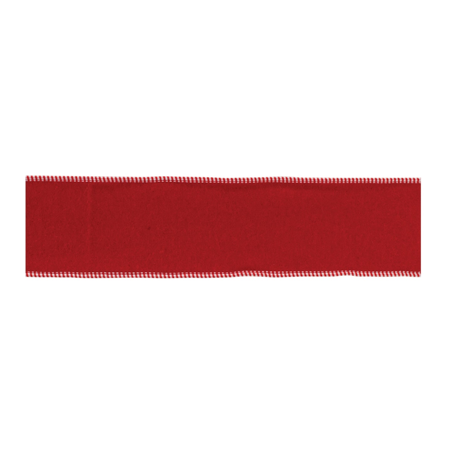 Wool holiday ribbon 4″ × 5 Yds – red & white festive design on wired wool blend decorative ribbon | RRO Home
