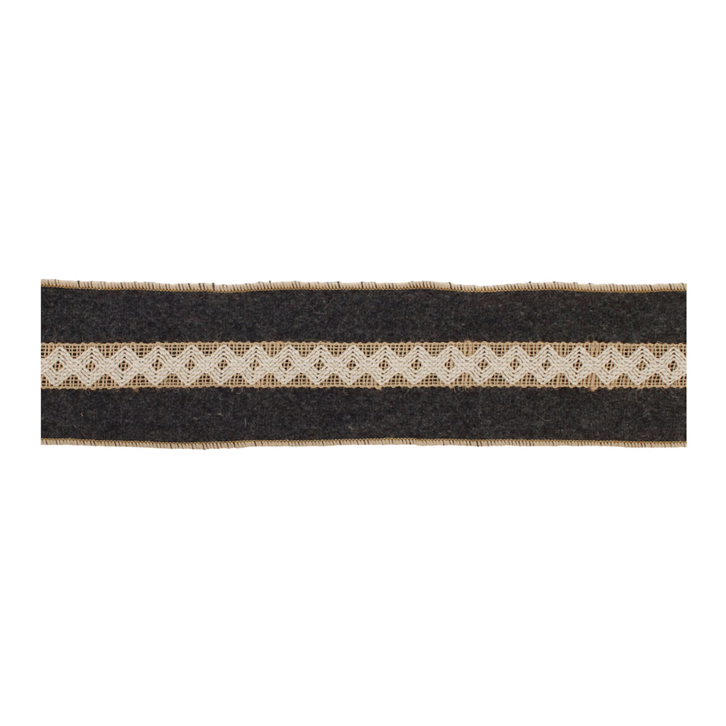 Wool Holiday Ribbon set of 2 – black and gold wool blend wired ribbon 4" x 5 yds each | RRO Home
