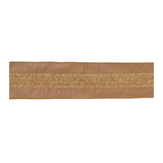 Gold shimmer wired ribbon set of 2 – 4" x 5 yds, shimmering holiday ribbon | RRO Home

