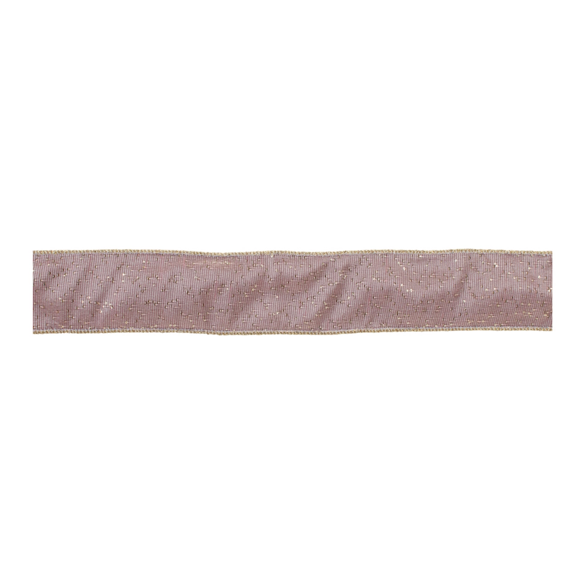 Pink shimmer wired ribbon set of 3 – soft pink with silver abstract accents, 2.5" x 5 yds each | RRO Home
